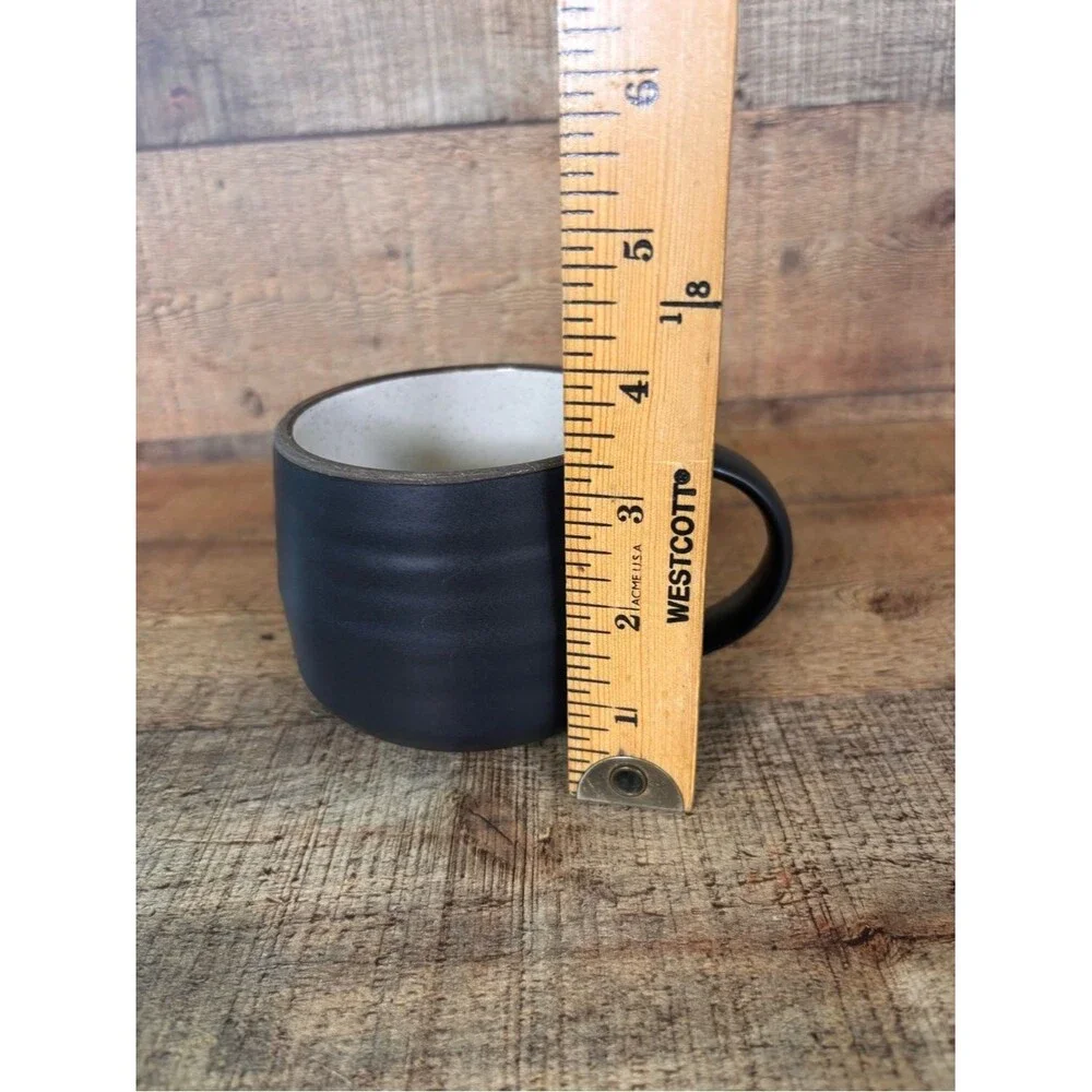Crate & Barrel 18th Street Black Stoneware Mug
